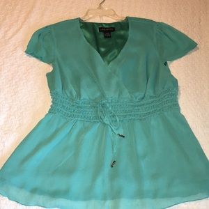 Lane Bryant Rouched waist Blouse 14/16 GUC